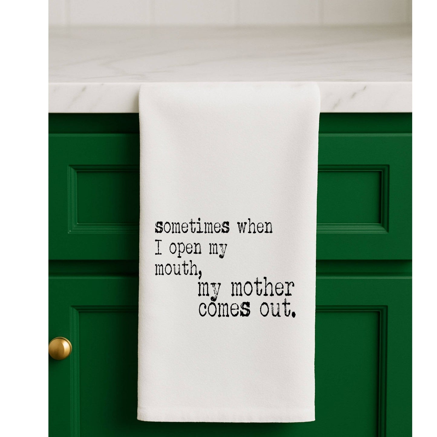 Mother Comes Out Funny Towel