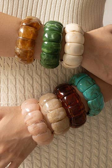 Bold Acrylic Stretch Cord Bracelets