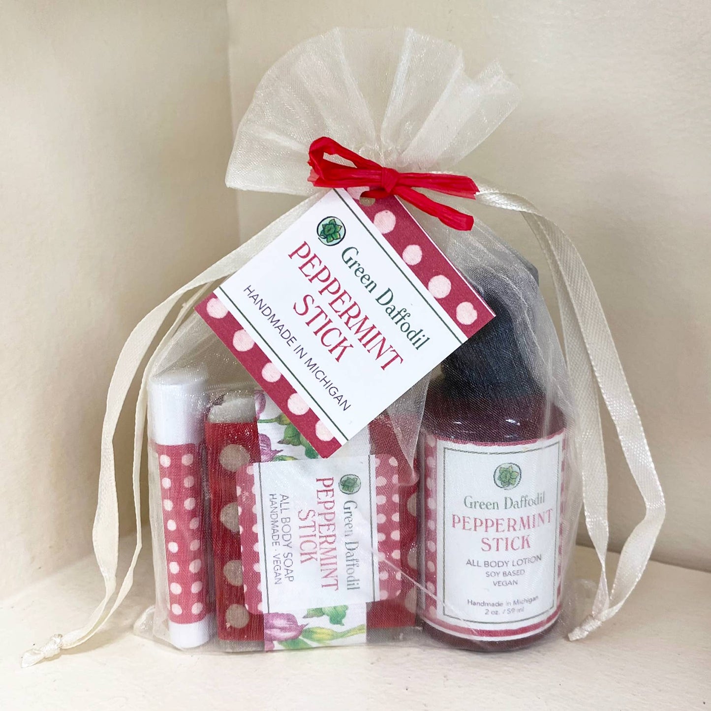 Peppermint  Stick Organdy Quartet Gift Set