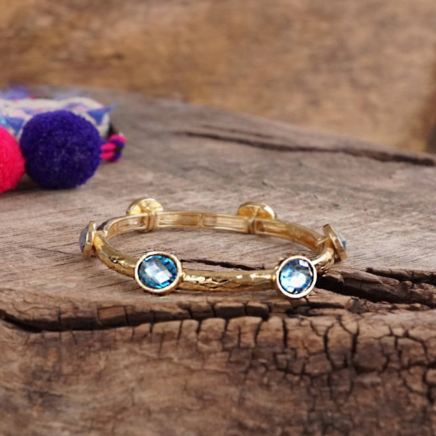 Jeweled Golden Bangles