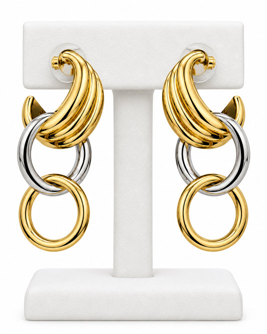 The Sutton Mixed Link Drop Earrings
