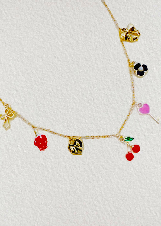 Cherry Berry Charm Necklace – Cute & Whimsical