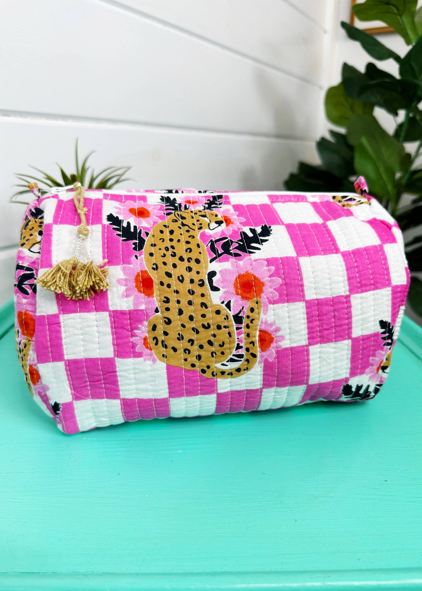 Jaguars Quilted Makeup Bag