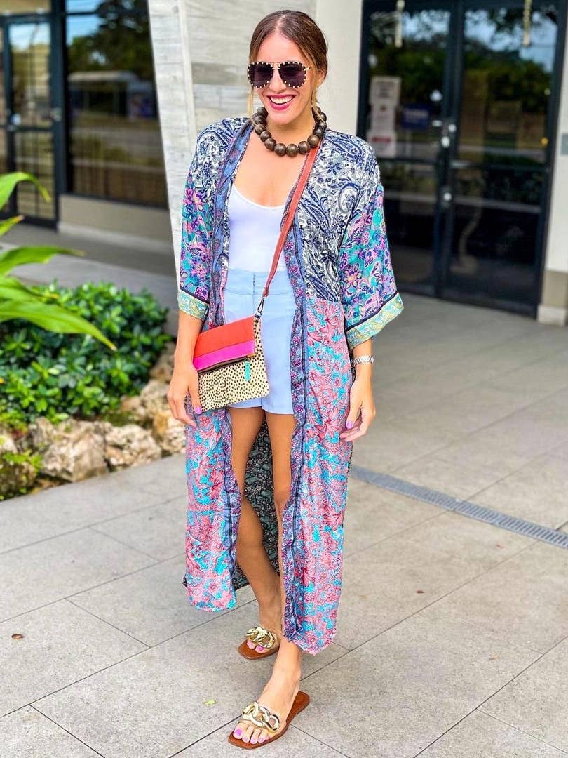 Patchwork Silk Kimono Robe