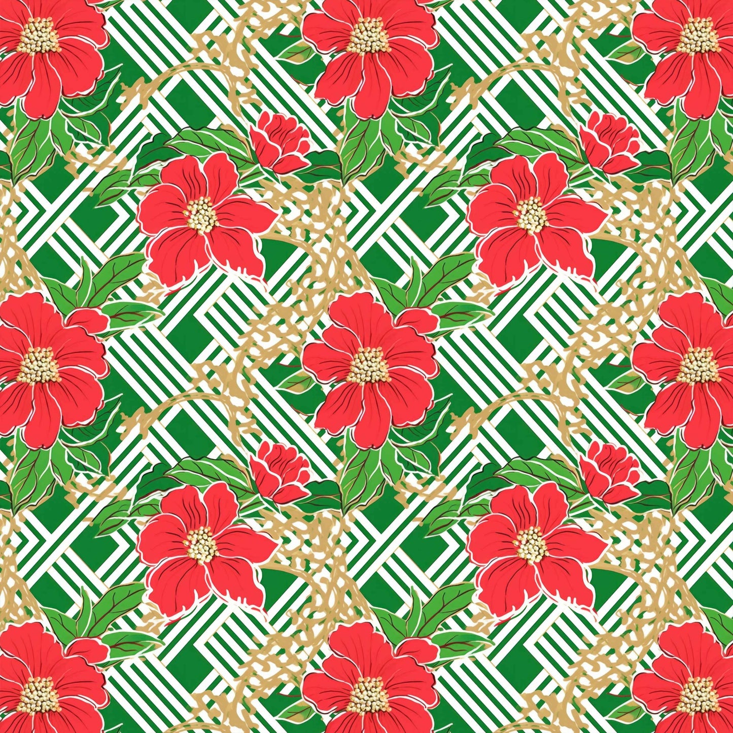 Poinsetta Trellis - Champagne Collection