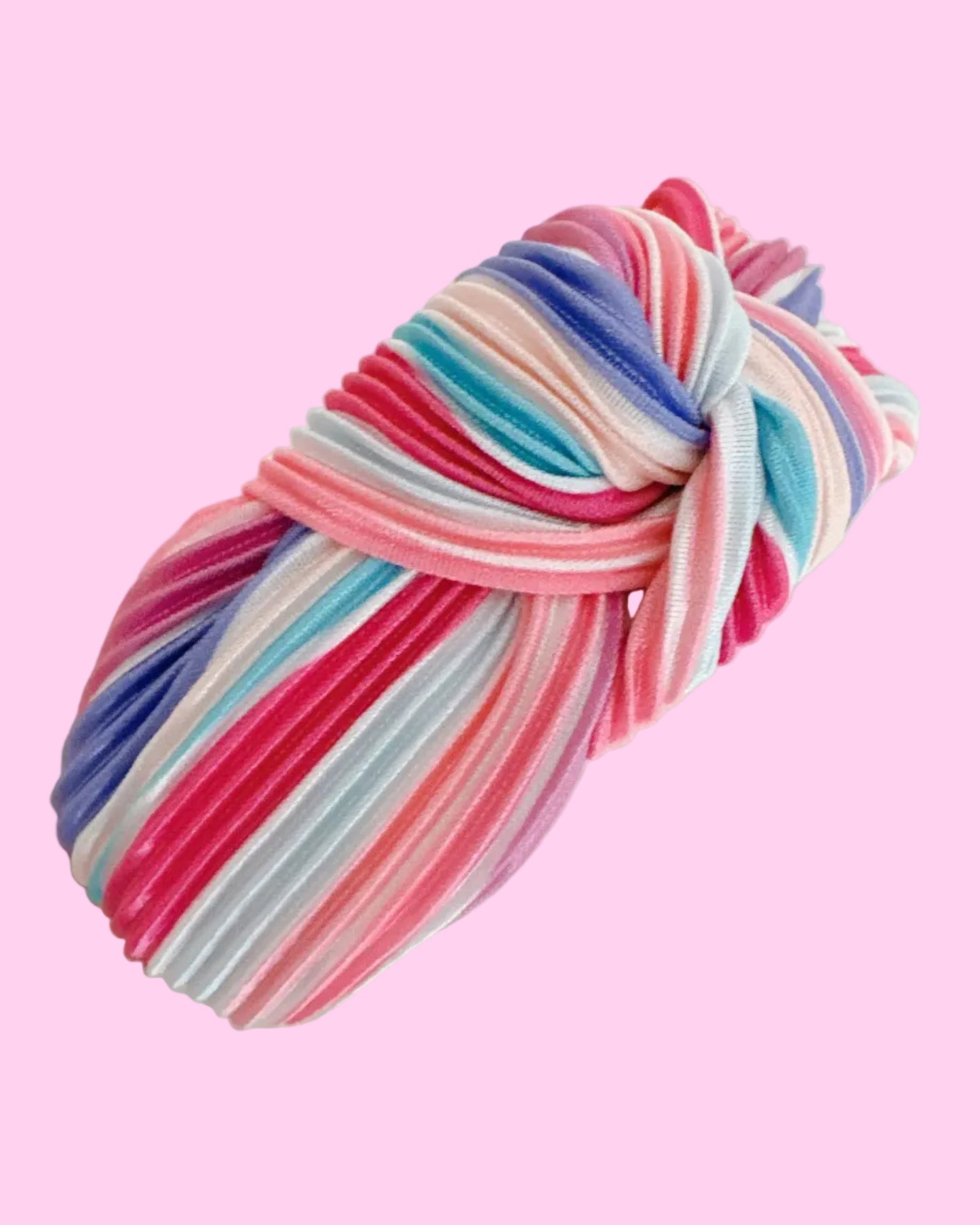 Pink Pleated Headband