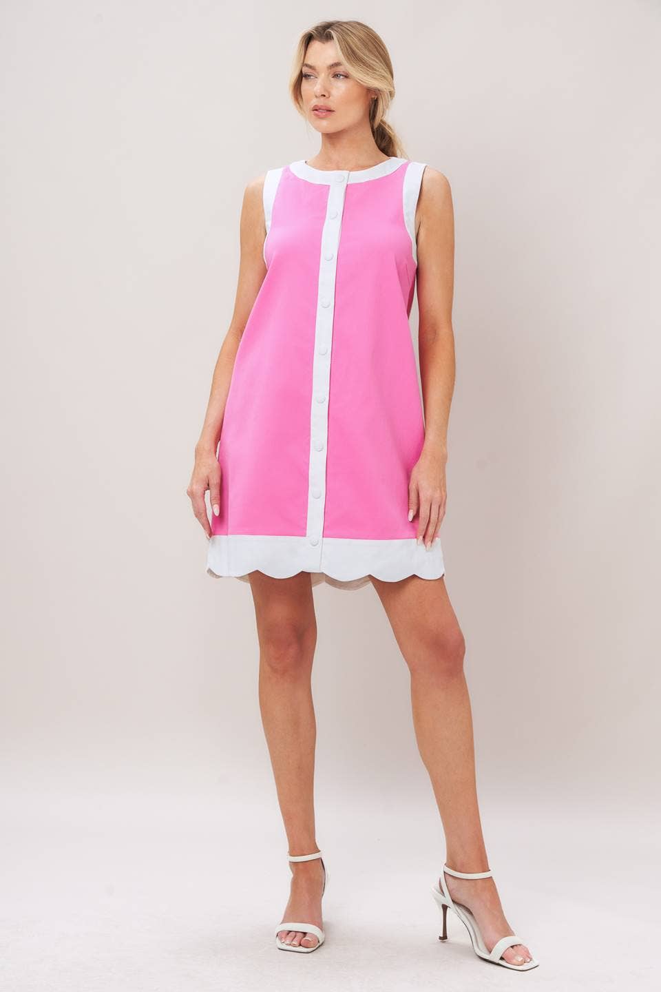 Pretty In Pink Scallop Dress