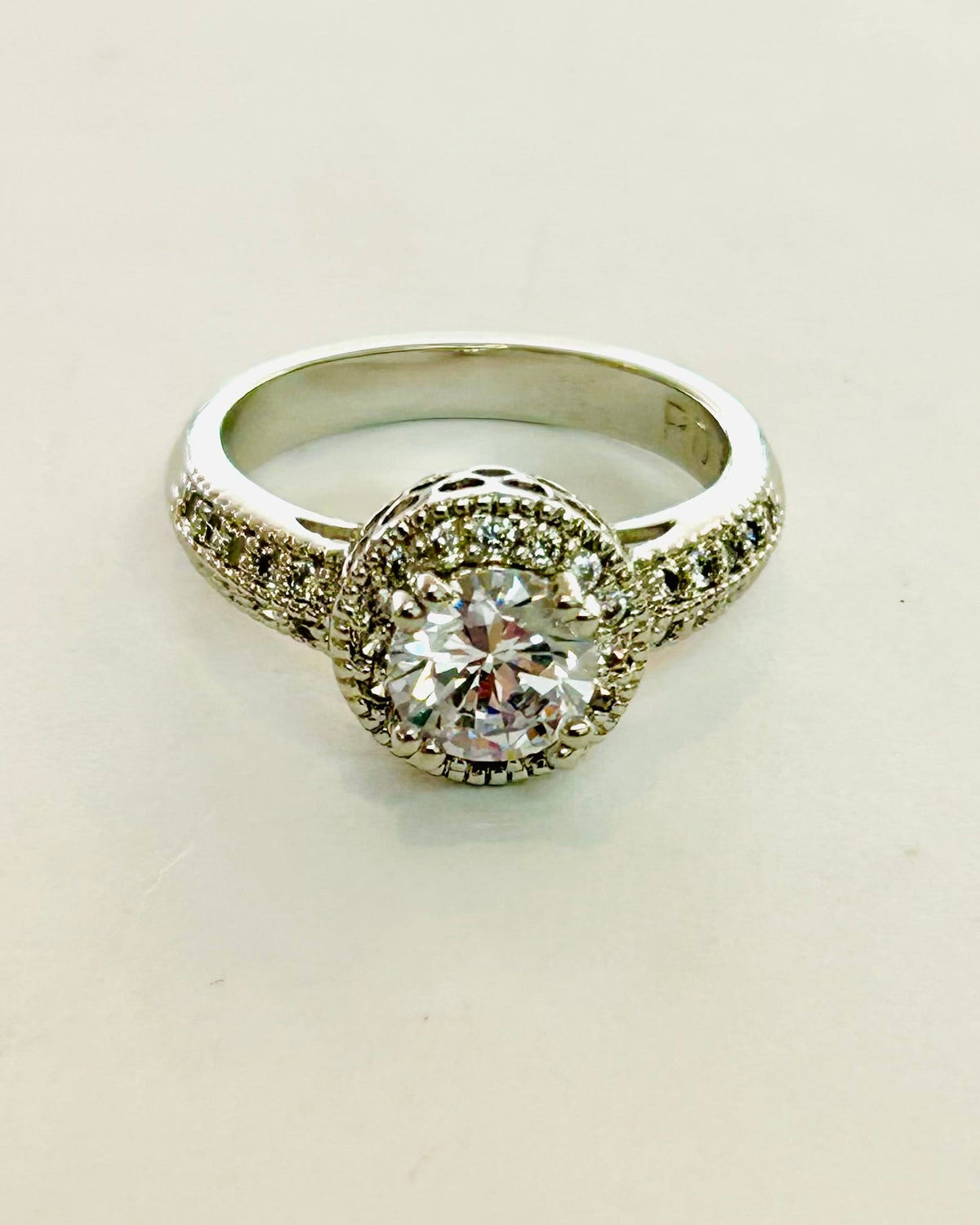 Vintage Royal Halo CZ Cocktail Ring