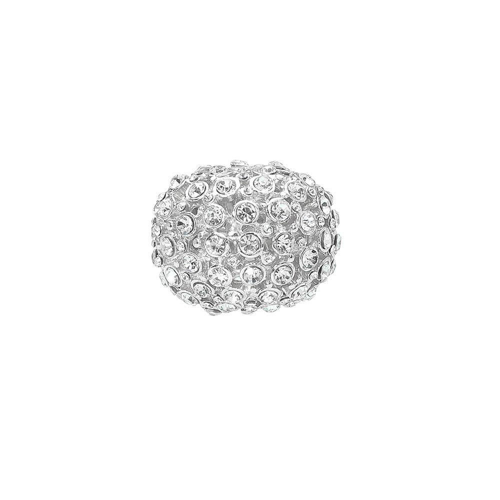 Rhinestone Paved Dome Stretch Statement Rings