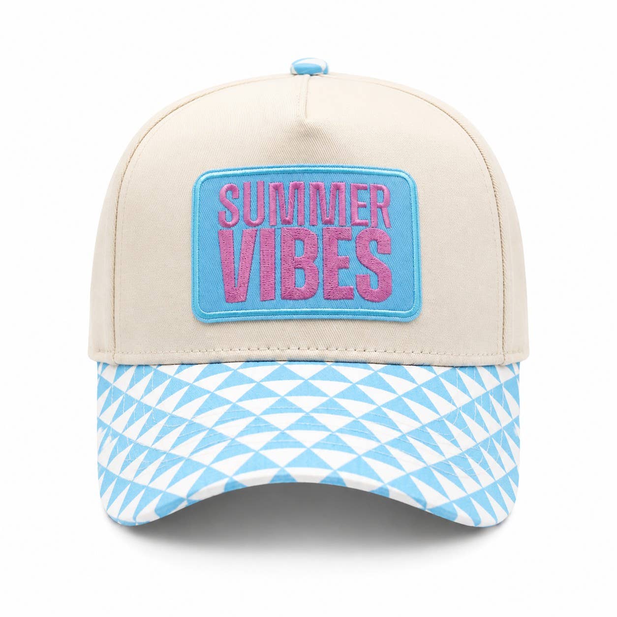Summer Vibe Embroidered Patch Trucker Hat