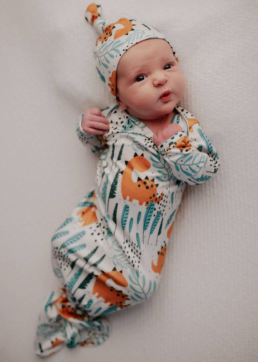 Dinosaur Animal Print Zoo Knotted Gown