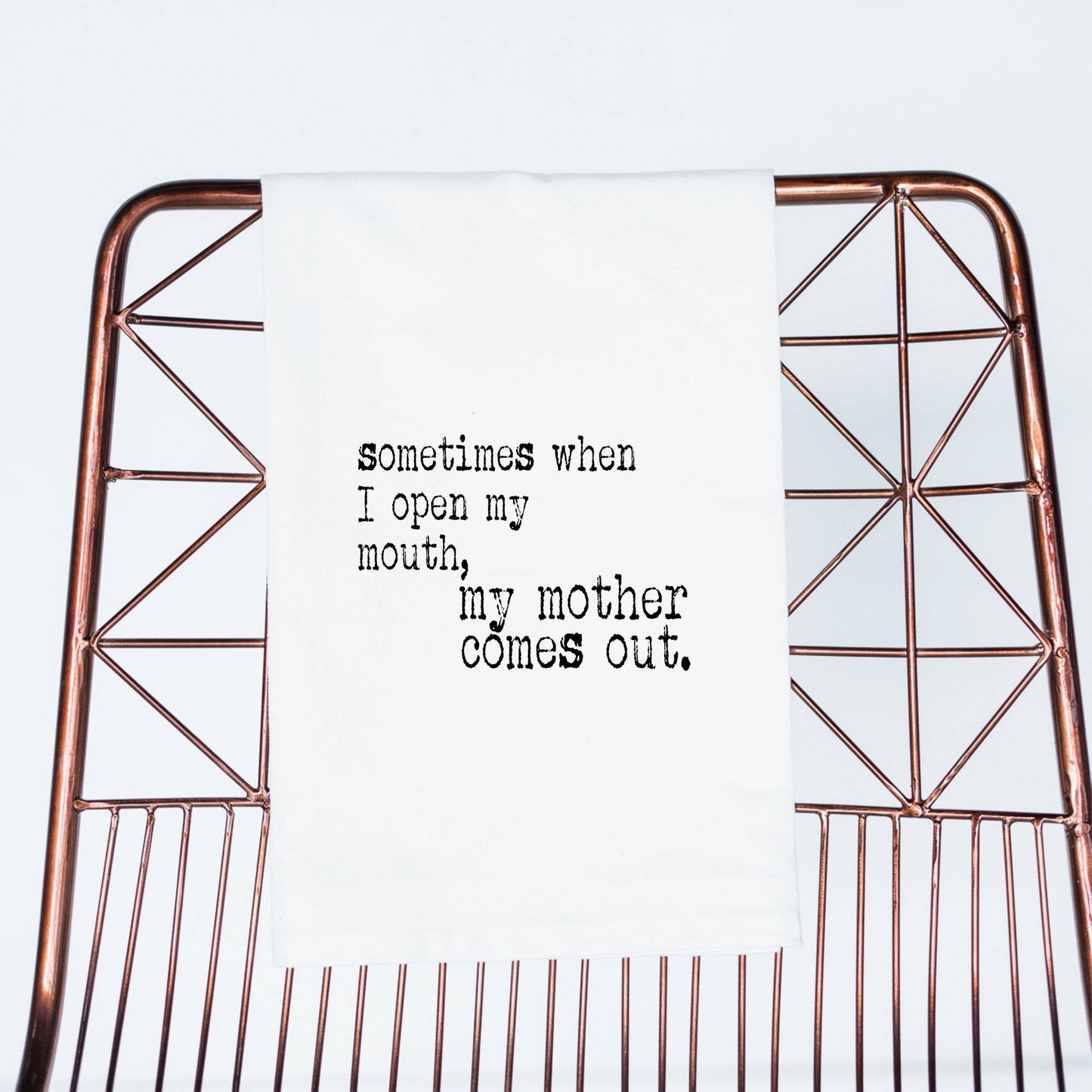 Mother Comes Out Funny Towel