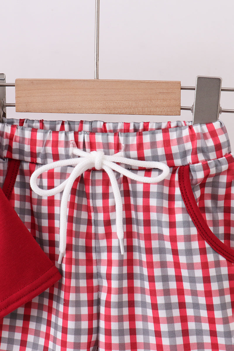 Alabama Roll Tide Plaid Shorts Set