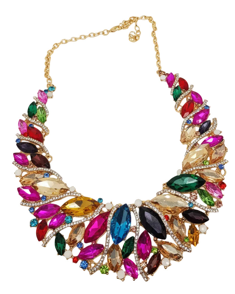 Radiance Marquise Crystal Statement Bib Necklace