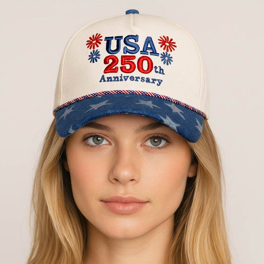 USA 250th Anniversary Embroidered Hat