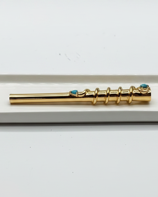 Vintage Estate Coiled Serpent Turquoise Cigarette Holder