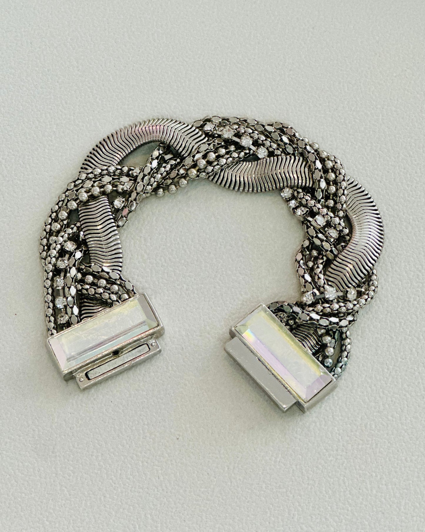 Vintage Intertwined Cobra Mesh Statement Bangle