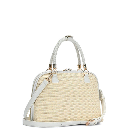Zana Straw Satchel/Crossbody Bag
