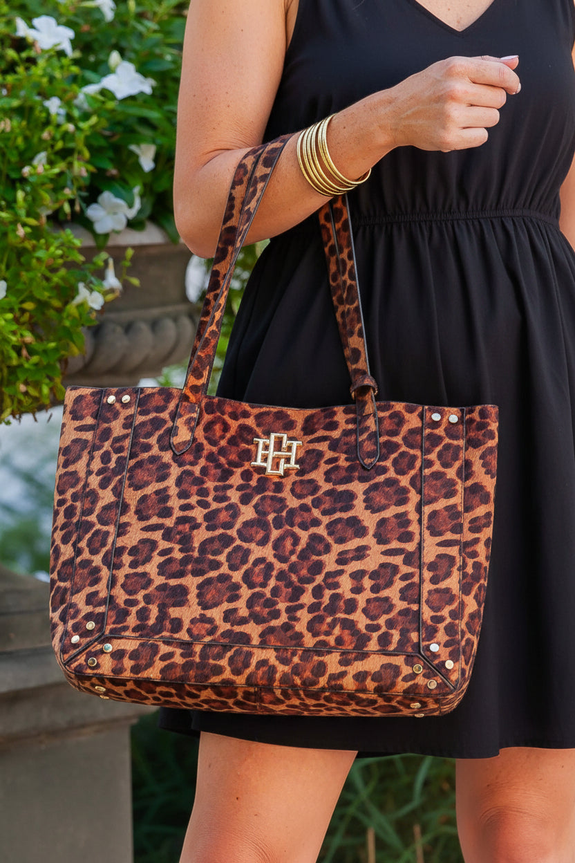 Sophie Studded Tote Spotted Saddle