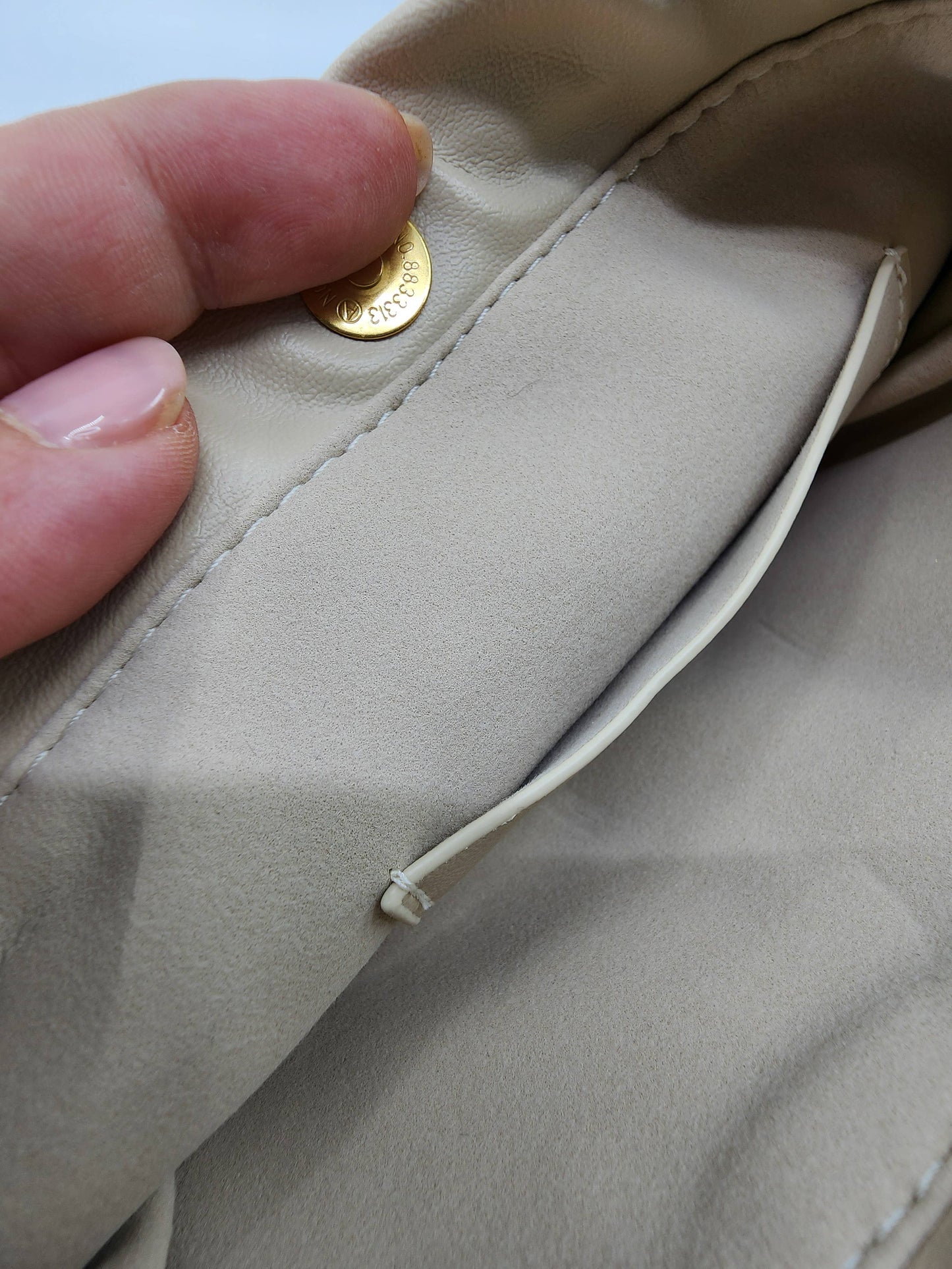 Sand Mini Woven Draw Shoulder Mobile Bag