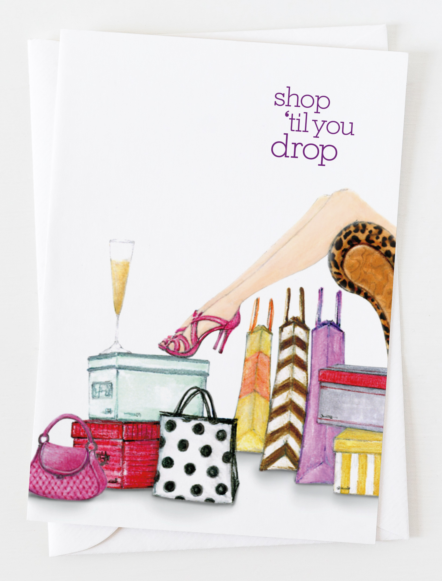 Shop 'til You Drop Birthday Greeting Card C_1160