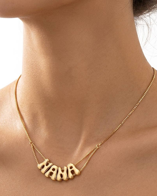 NANA Bubble Letter Pendant Necklace