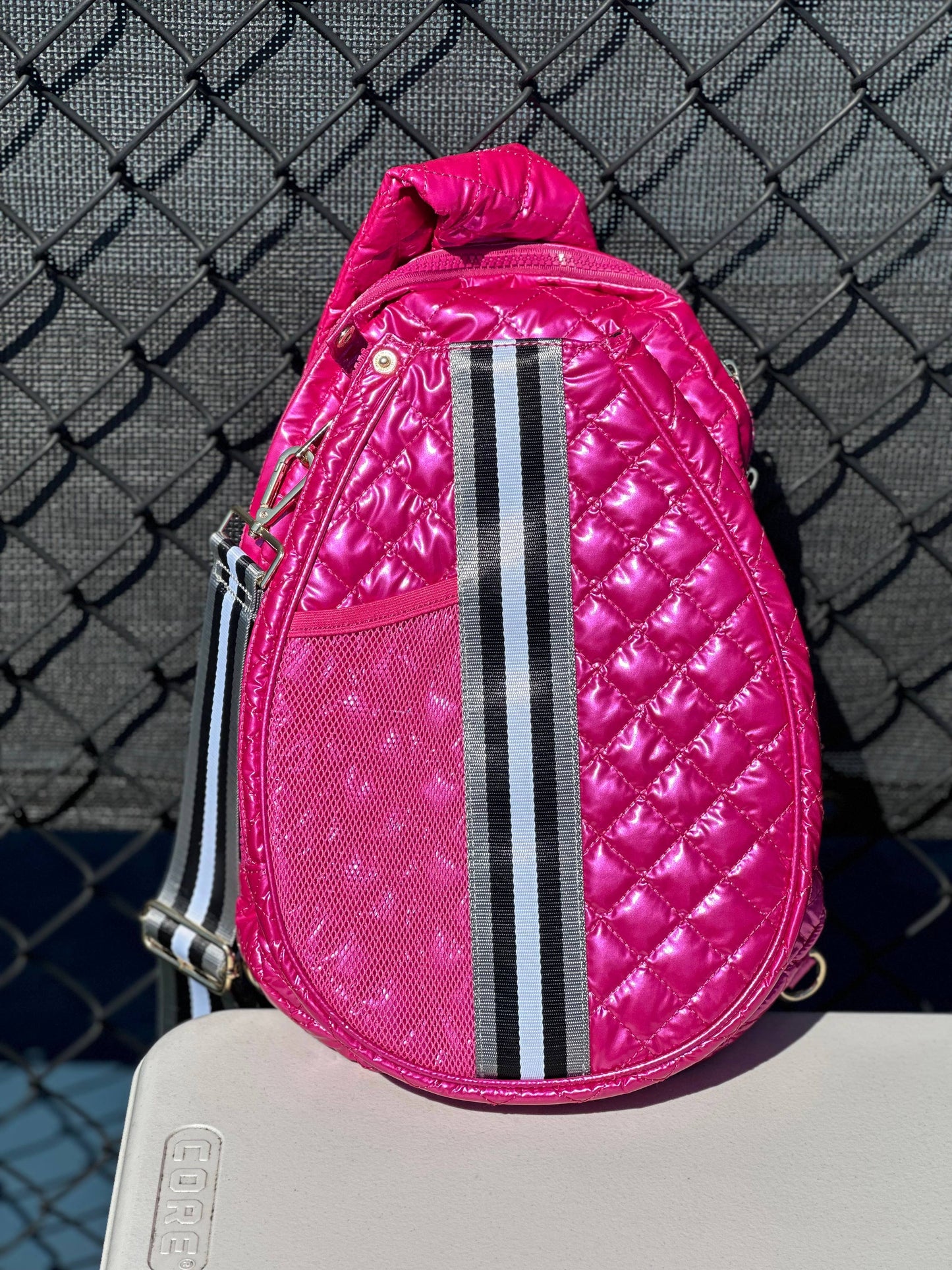 Fuschia Pickle Ball Sling Bag