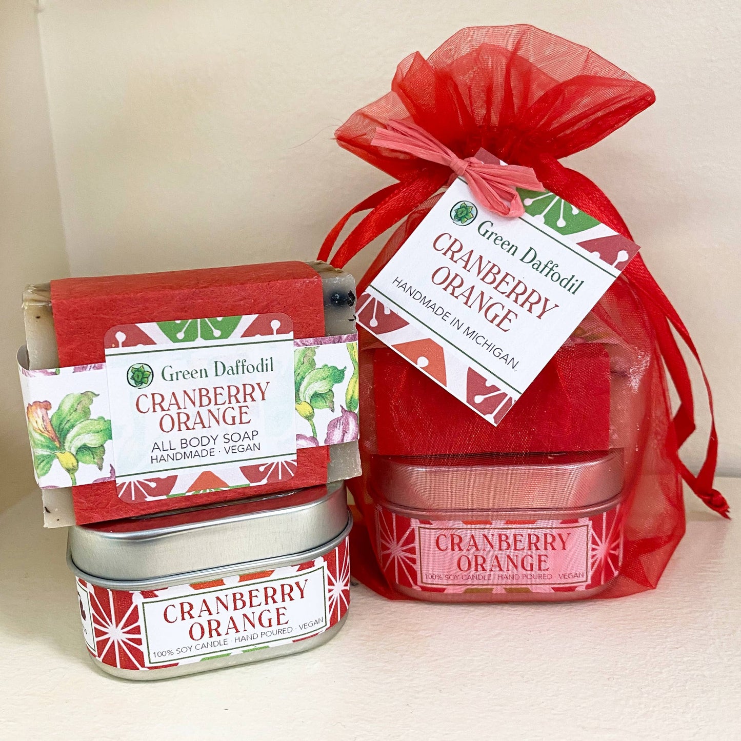 Cranberry Orange Candle & Soap Gift Set