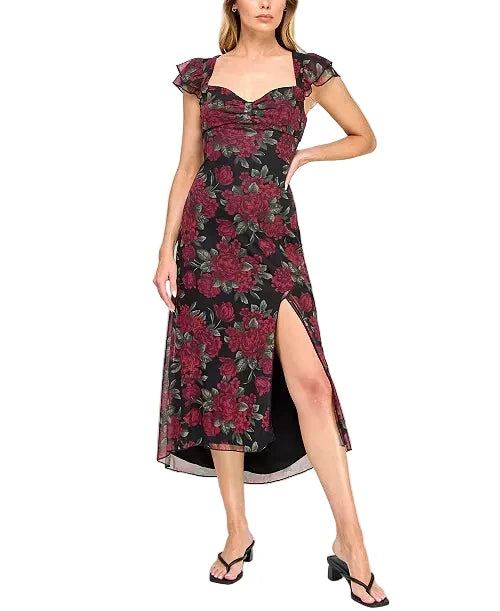 BCX Juniors' Sweetheart Neck Midi Dress