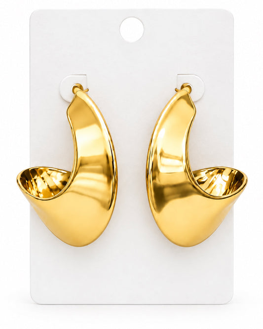 Monaco Twisted Wave Statement Earrings