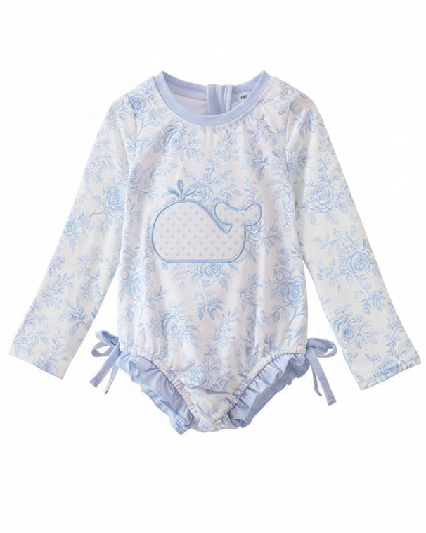 Blue Whale Ruffle Rashguard