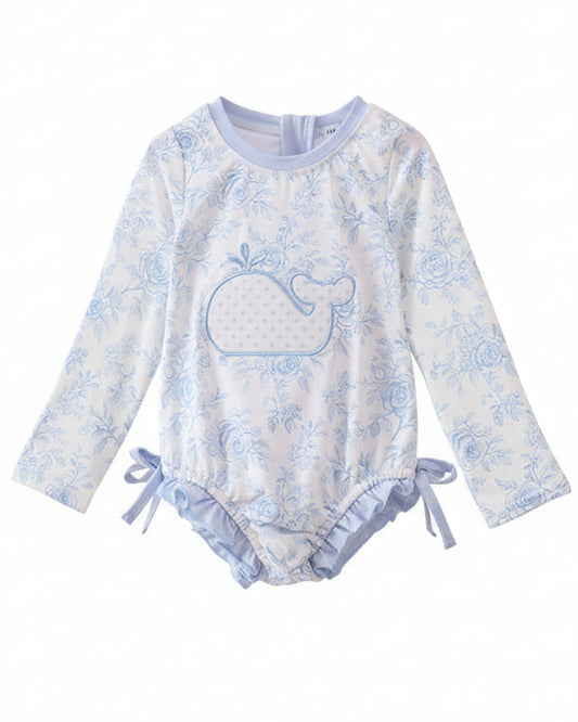 Blue Whale Ruffle Rashguard