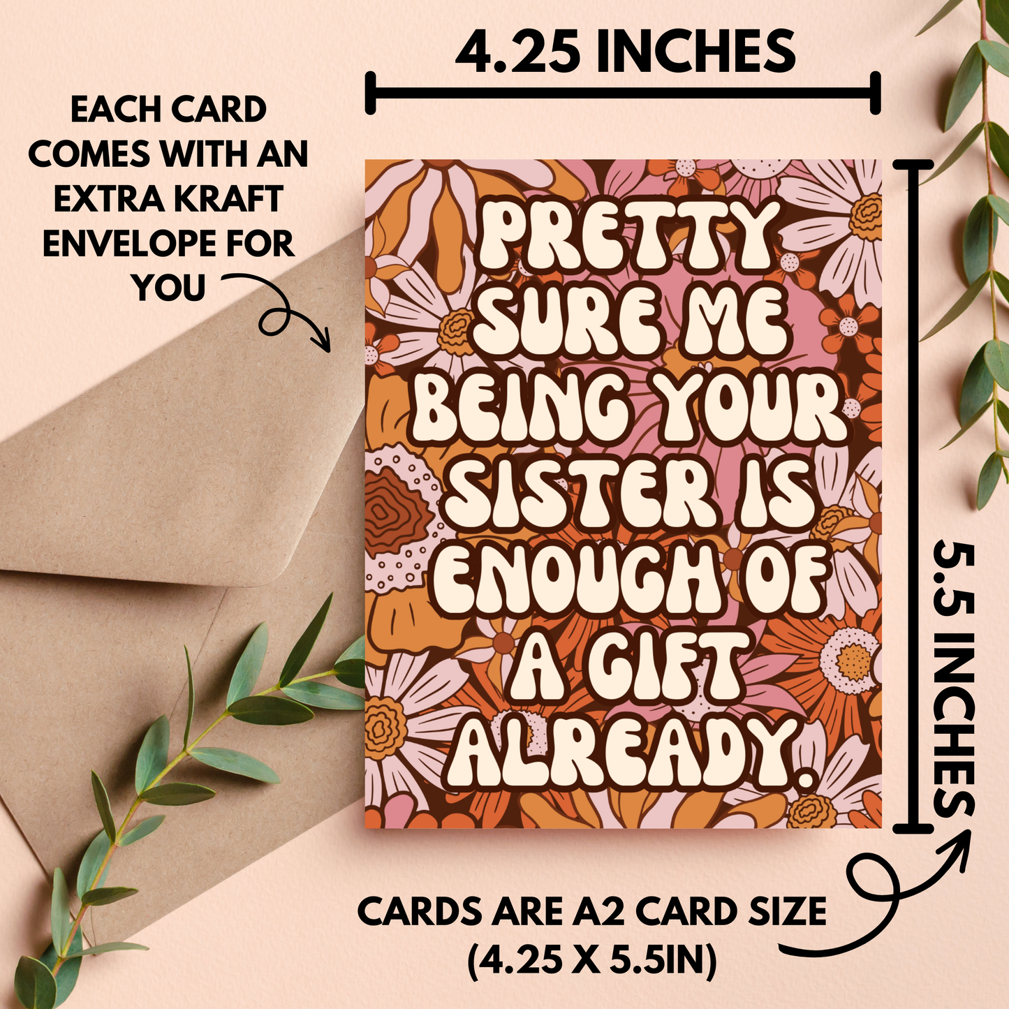 Funny Sister Birthday Card