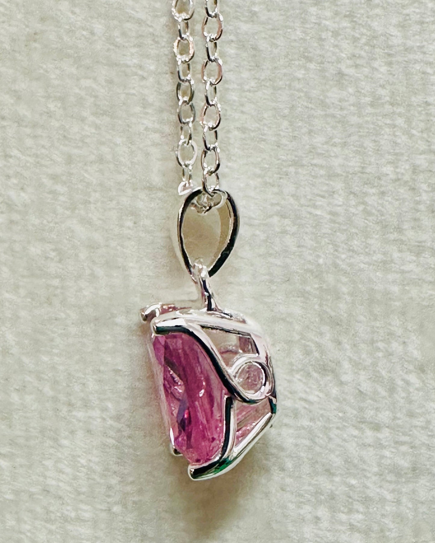 The Bellevue Pink Solitaire Pendant