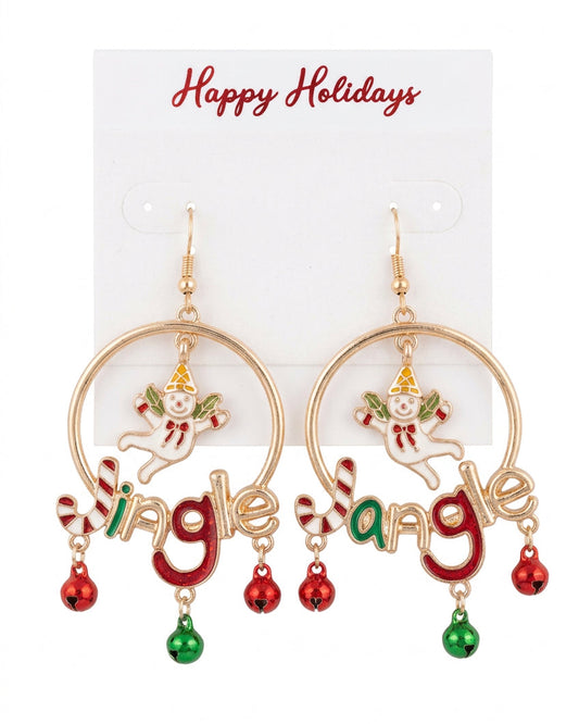 Jingle Jangle Mixed-Media Holiday Hoop Earrings
