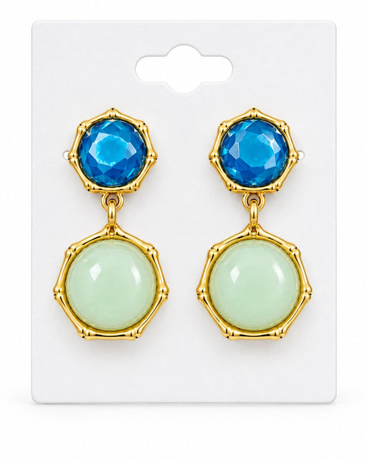 The Capri Color-Block Drop Earrings