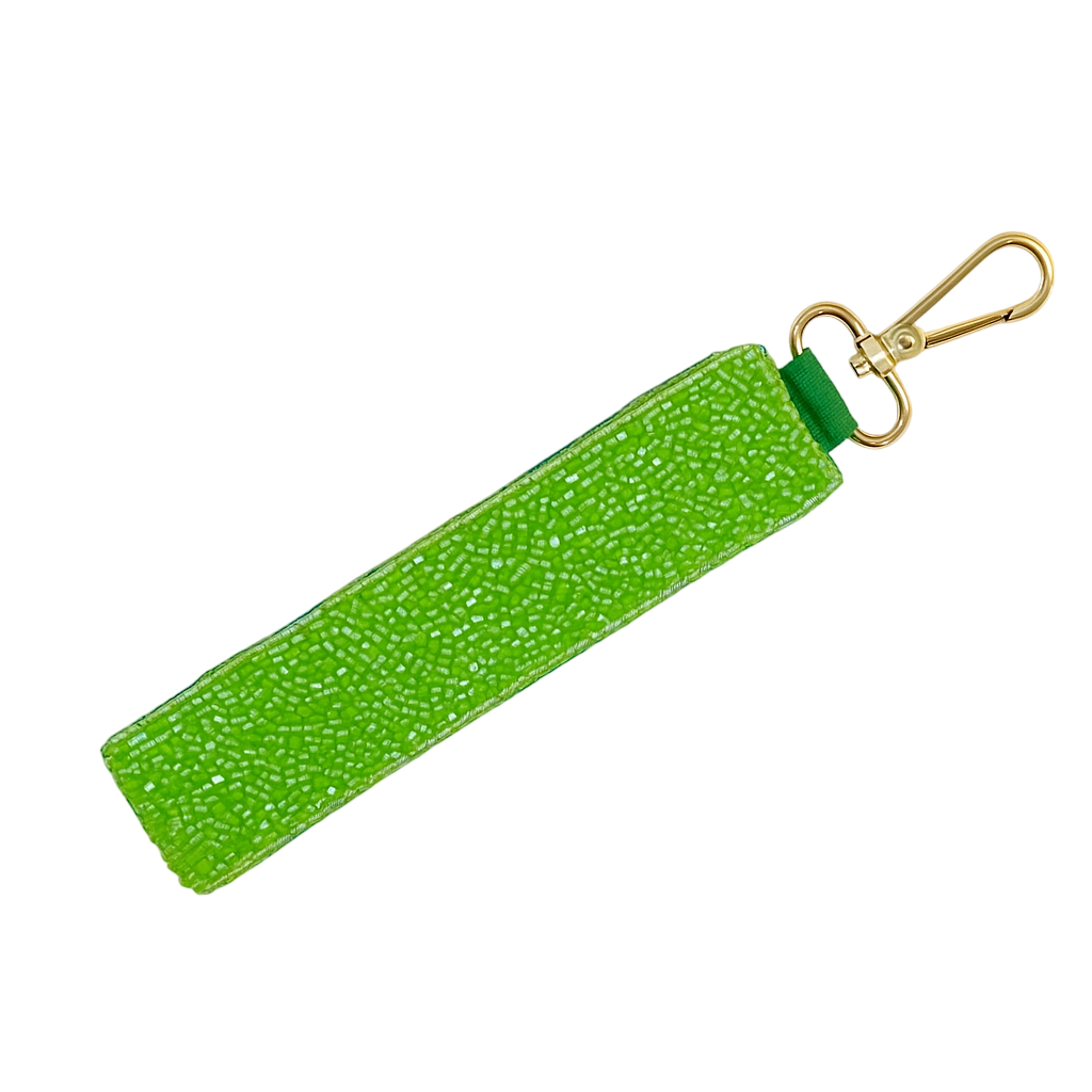 Golf Themed Beaded Wristlet Strap Keychain 