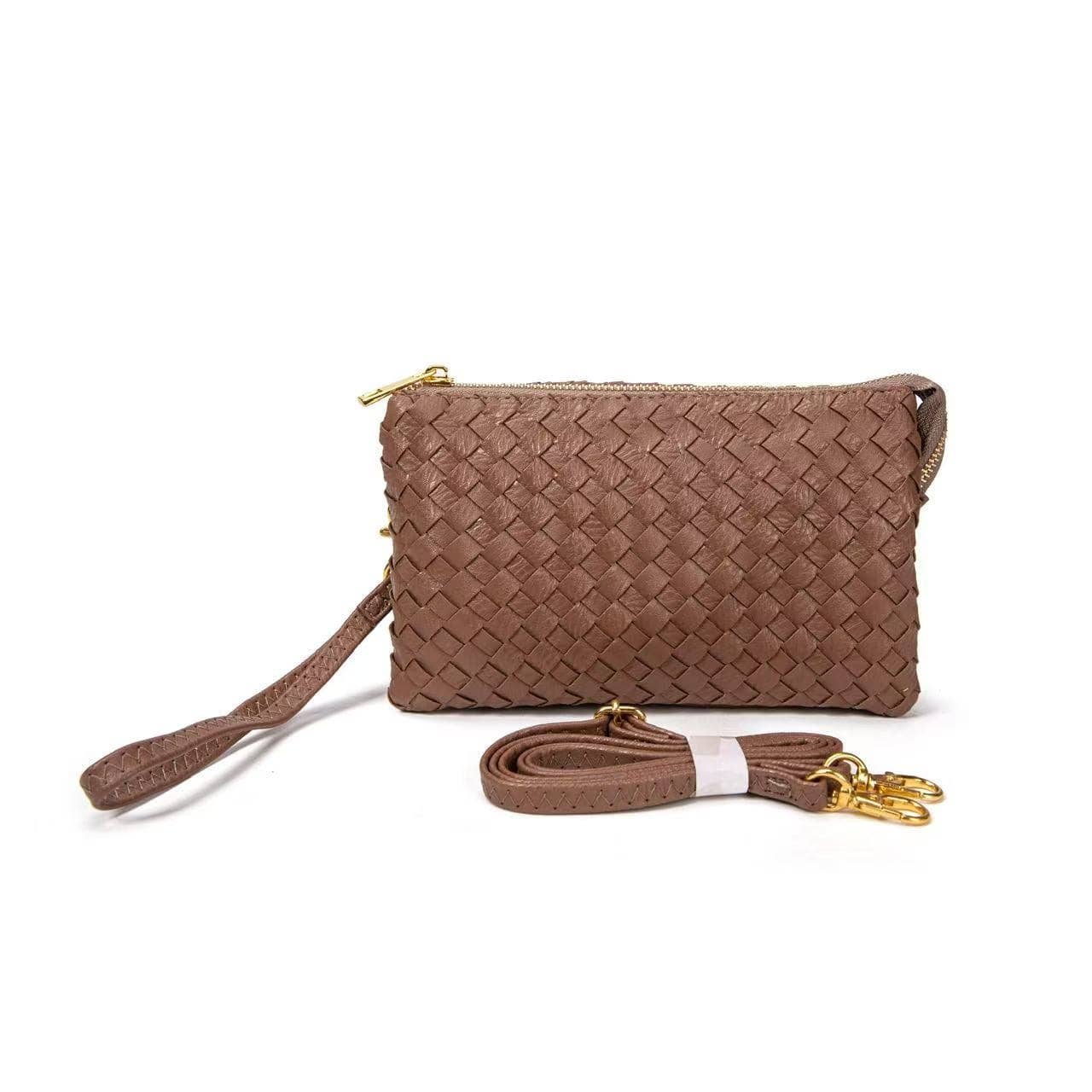 Kathy Woven 3 Compartment Clutch/Crossbody Bag