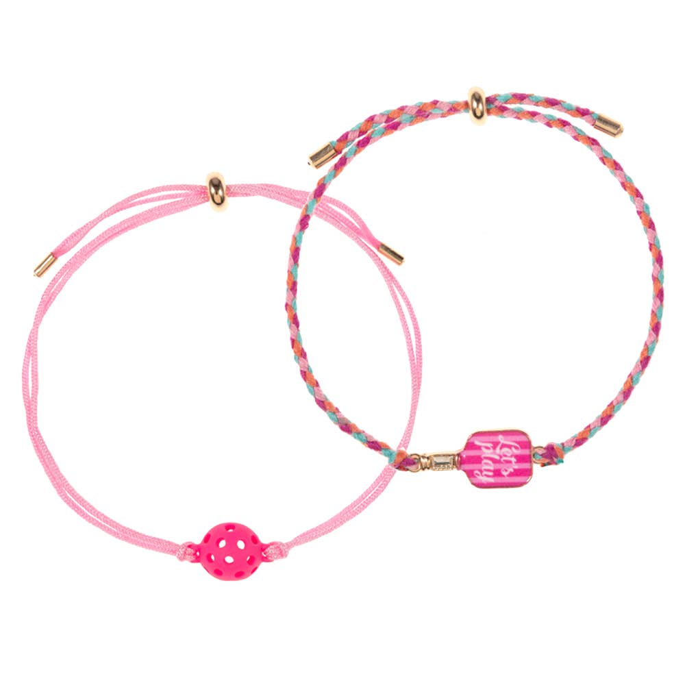 Lets Play Pickleball Pull Tie Bracelets