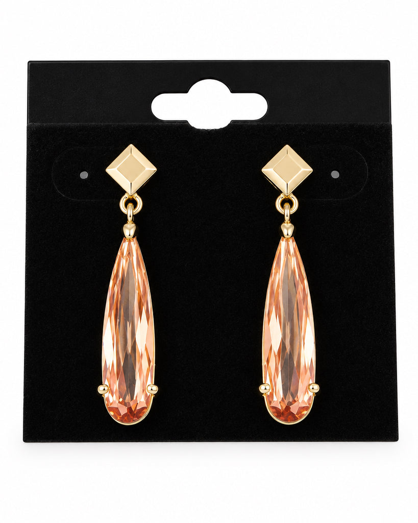Pink Fizz Faceted Drop Earrings