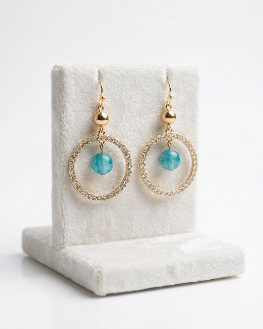 The Brea Crystal Ring Earrings