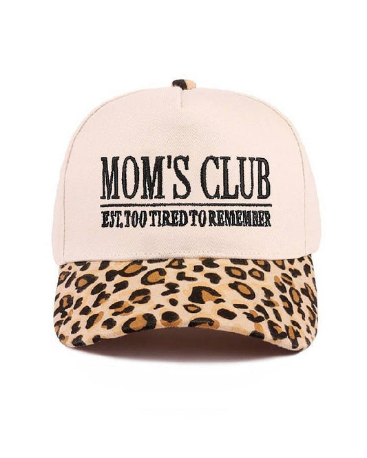 Mom's Club Leopard Canvas Cotton Cap