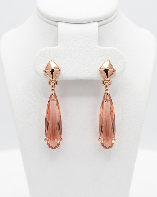 Pink Fizz Faceted Drop Earrings