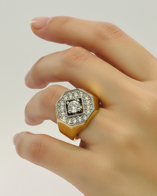 The Deco Octagon Statement Ring