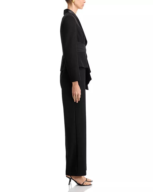 Aidan Mattox Plus Bow Trim Jumpsuit