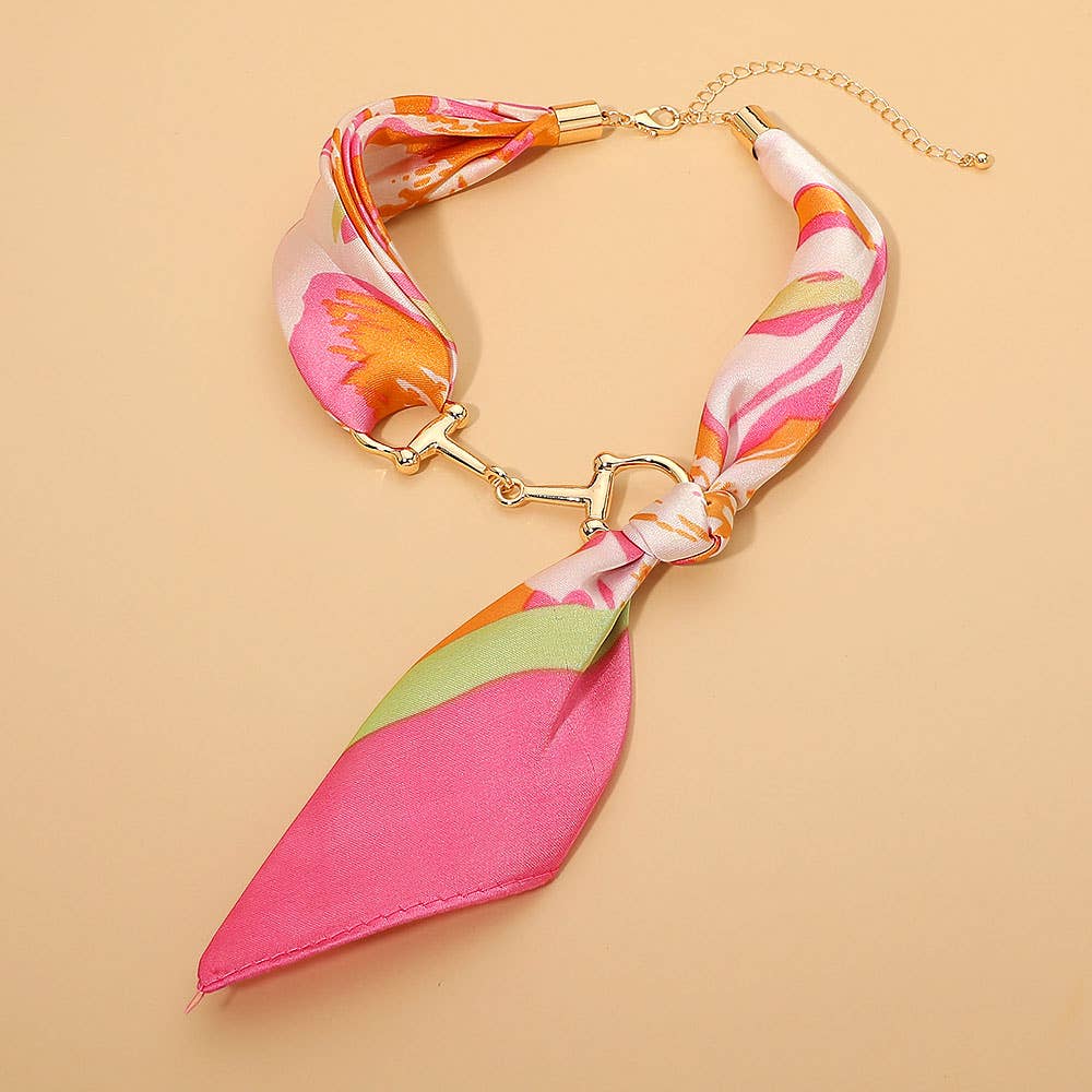 Metal Horsebit Accent Necklace