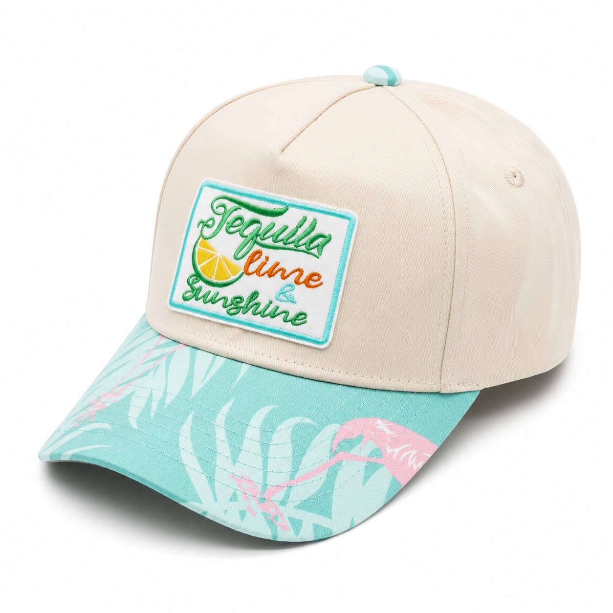 Tequila Lime Sunshine Embroidered Patch Trucker Hat