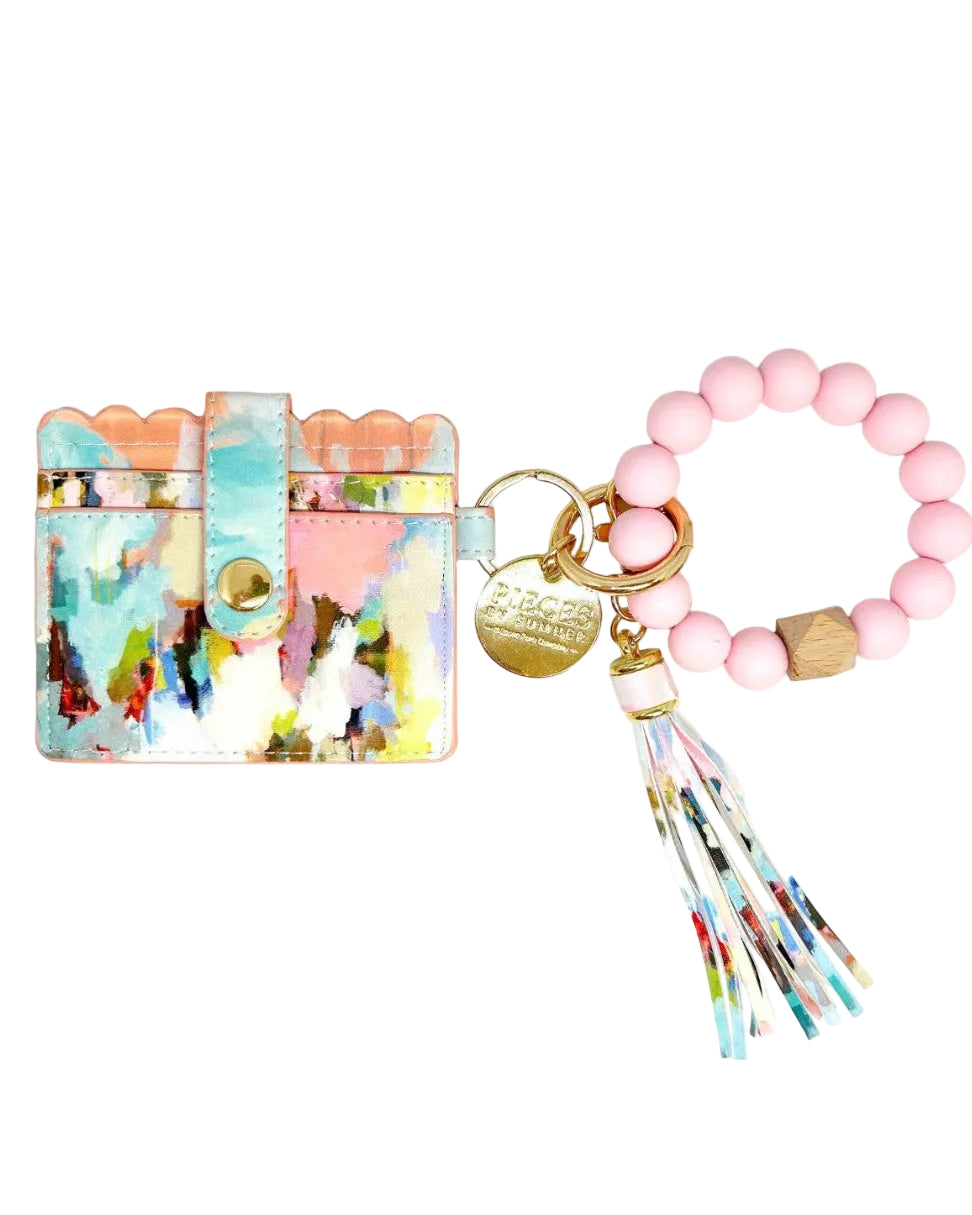 Laura Park Brooks Avenue Keychain Wristlet Wallet