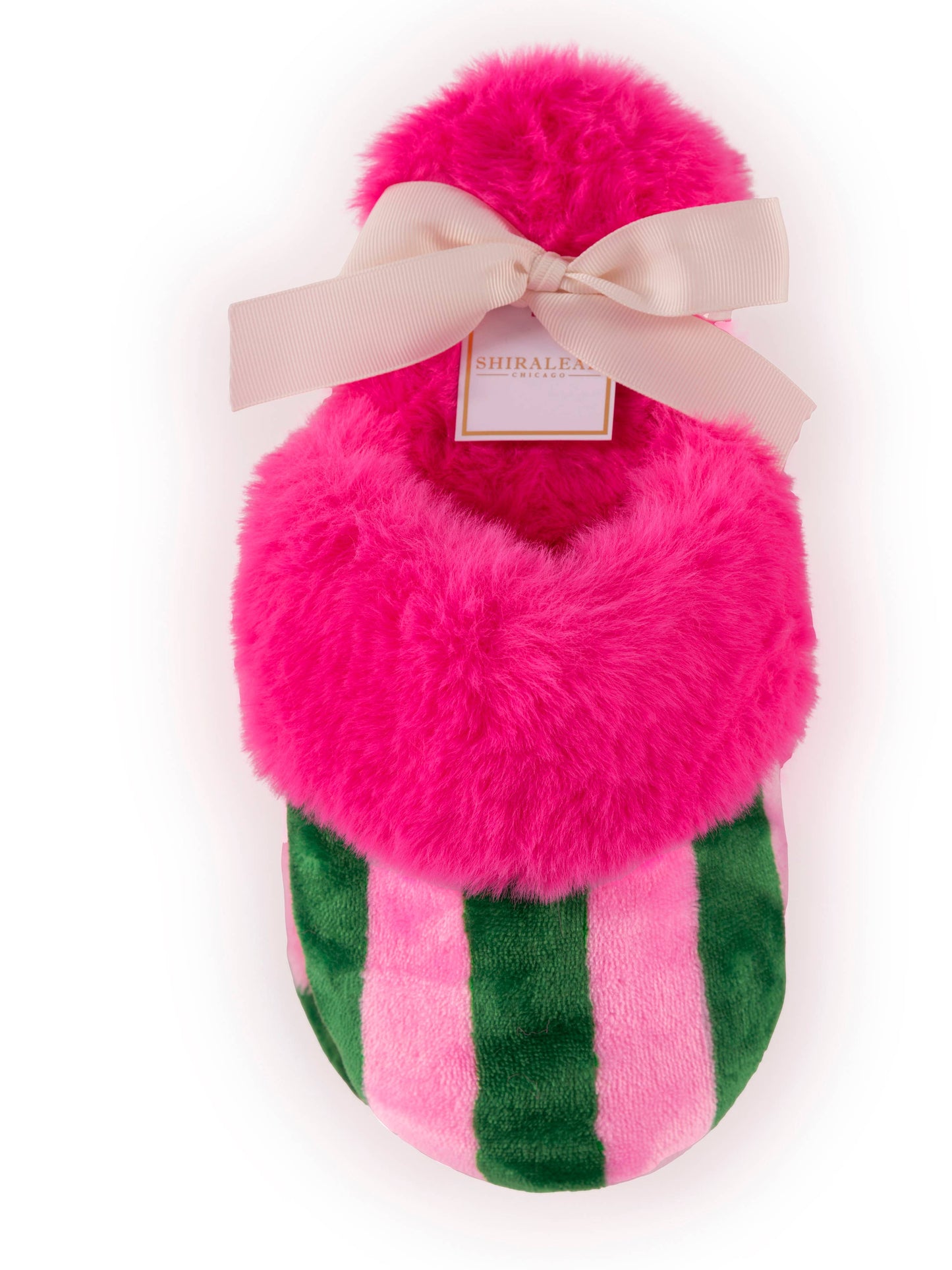Felicity Stripe Pink Slippers