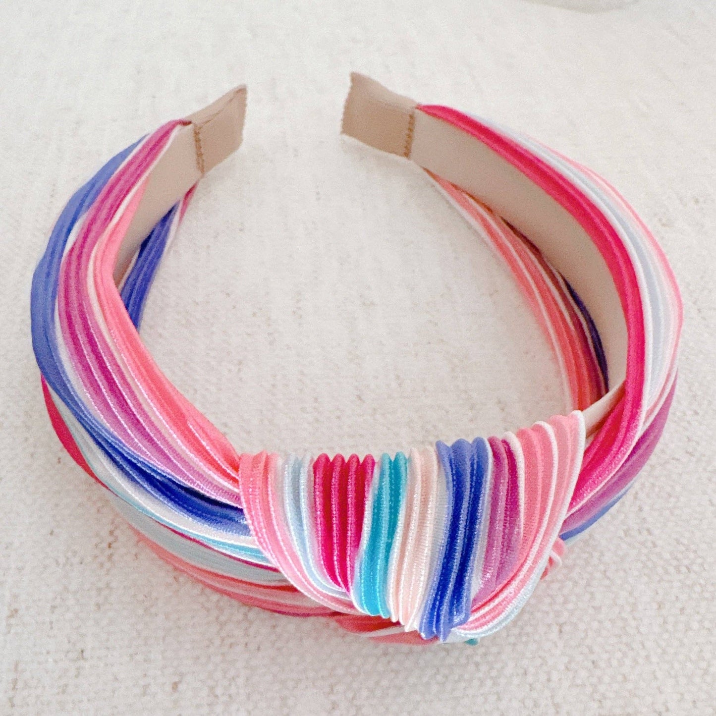 Pink Pleated Headband